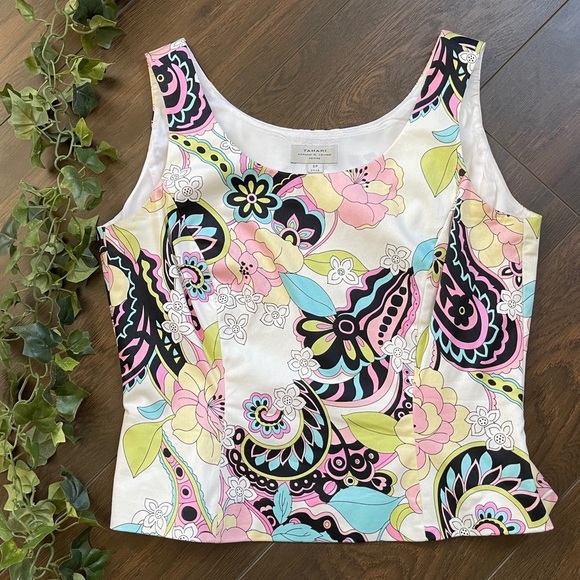 Tahari Arthur S. Levine multicolor printed blouse - Picture 1 of 6